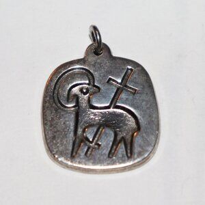 Sterling silver James Avery Lamb of God Retired Sterling Silver 1" tall